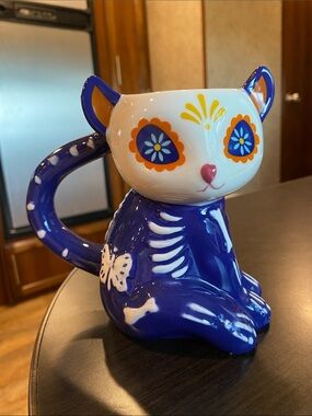 NEW!  Lemur-Cat-Critter “Butterflies & Bones” Destination Holiday Mug